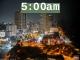 5:00am to 5:59am